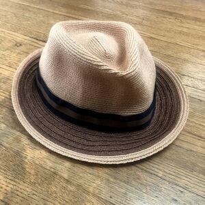 Michael Zechbauer Straw Paper Lightweight Fedora Trilby Hat 'Theo' - sz L / M